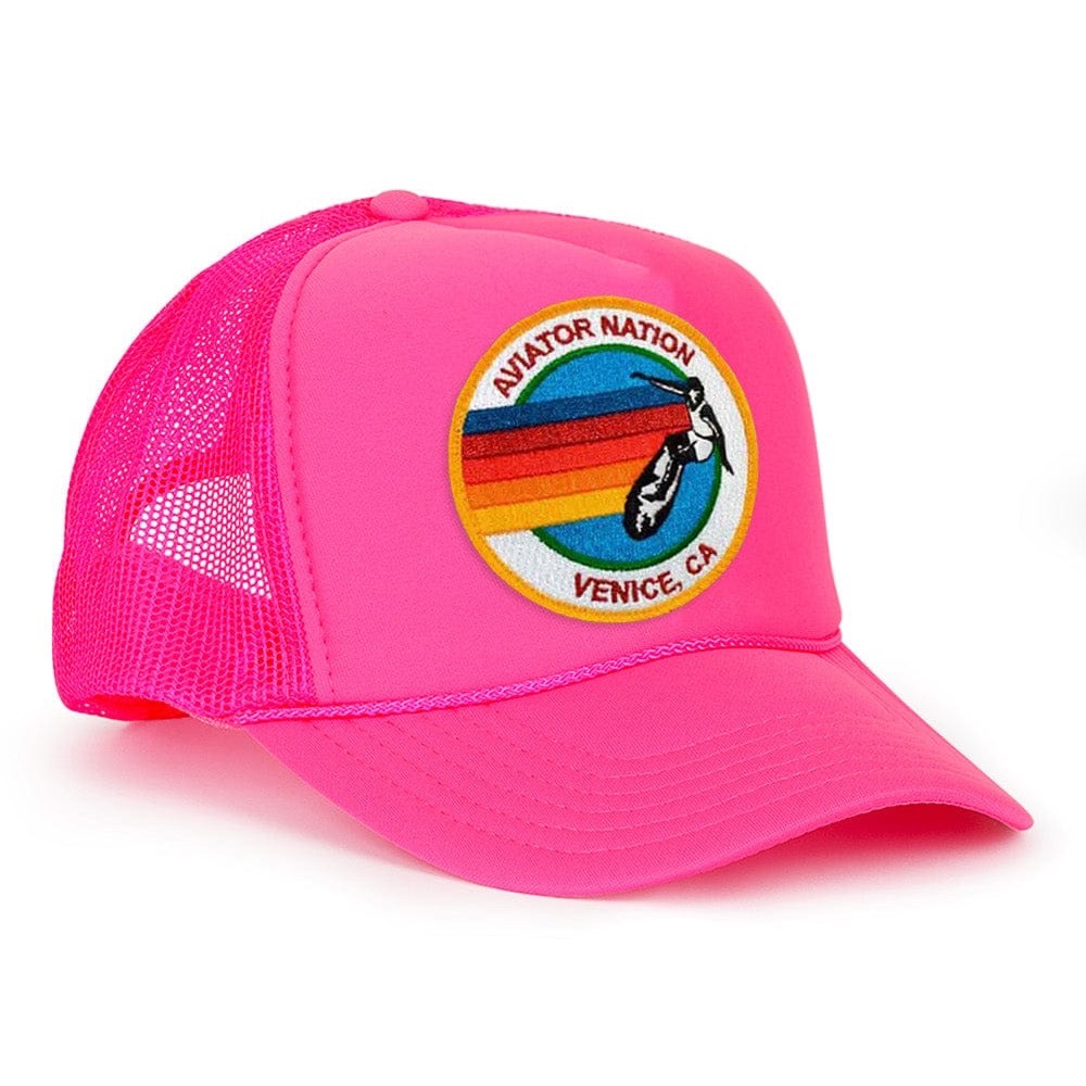 Aviator Nation Trucker Hat in Neon Pink - Aviator Nation Accessories
